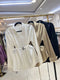 Satin Long Sleeves V-Neck Waist Tie Tops